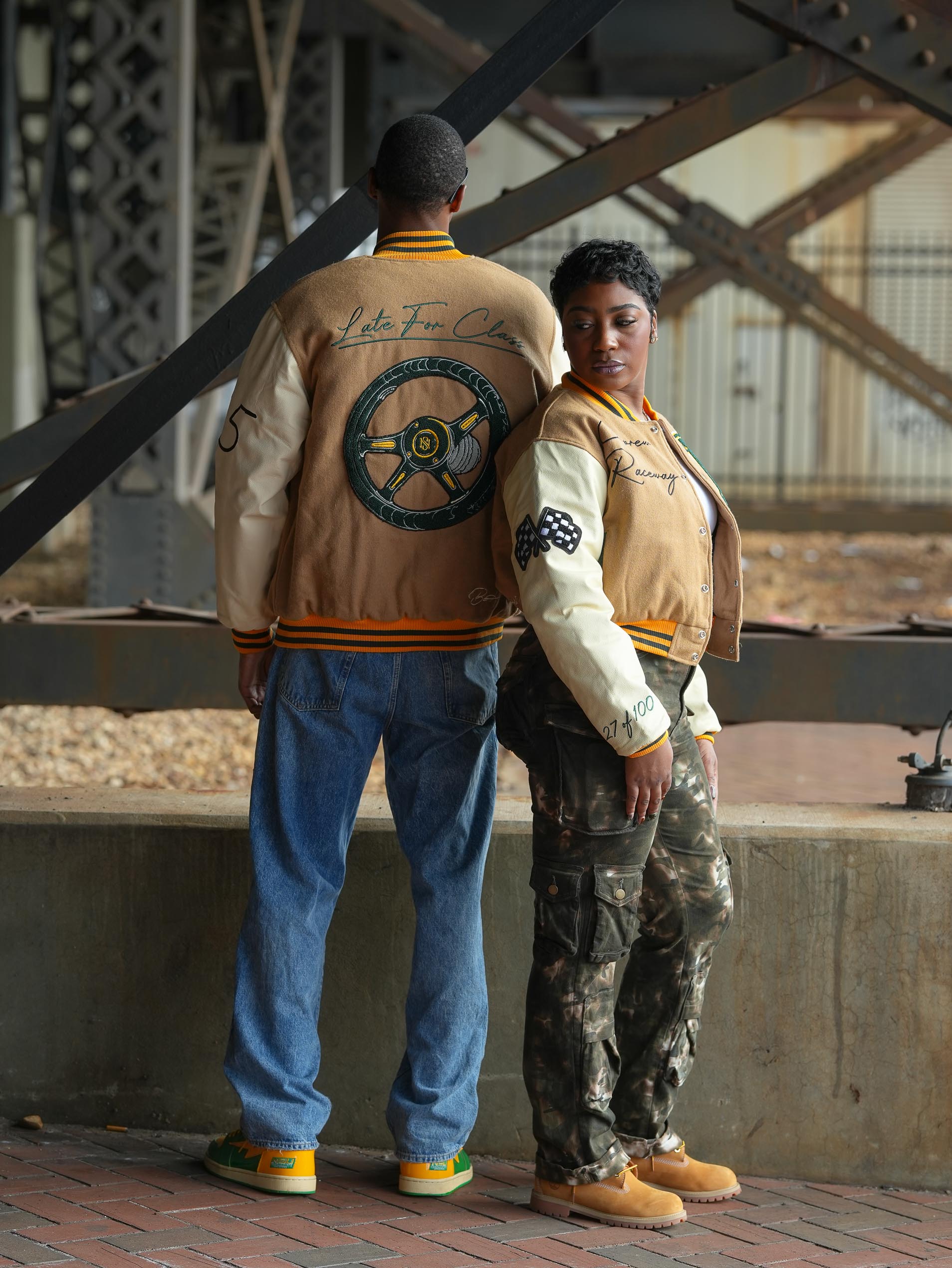 BeHold Cropped Varsity Jacket